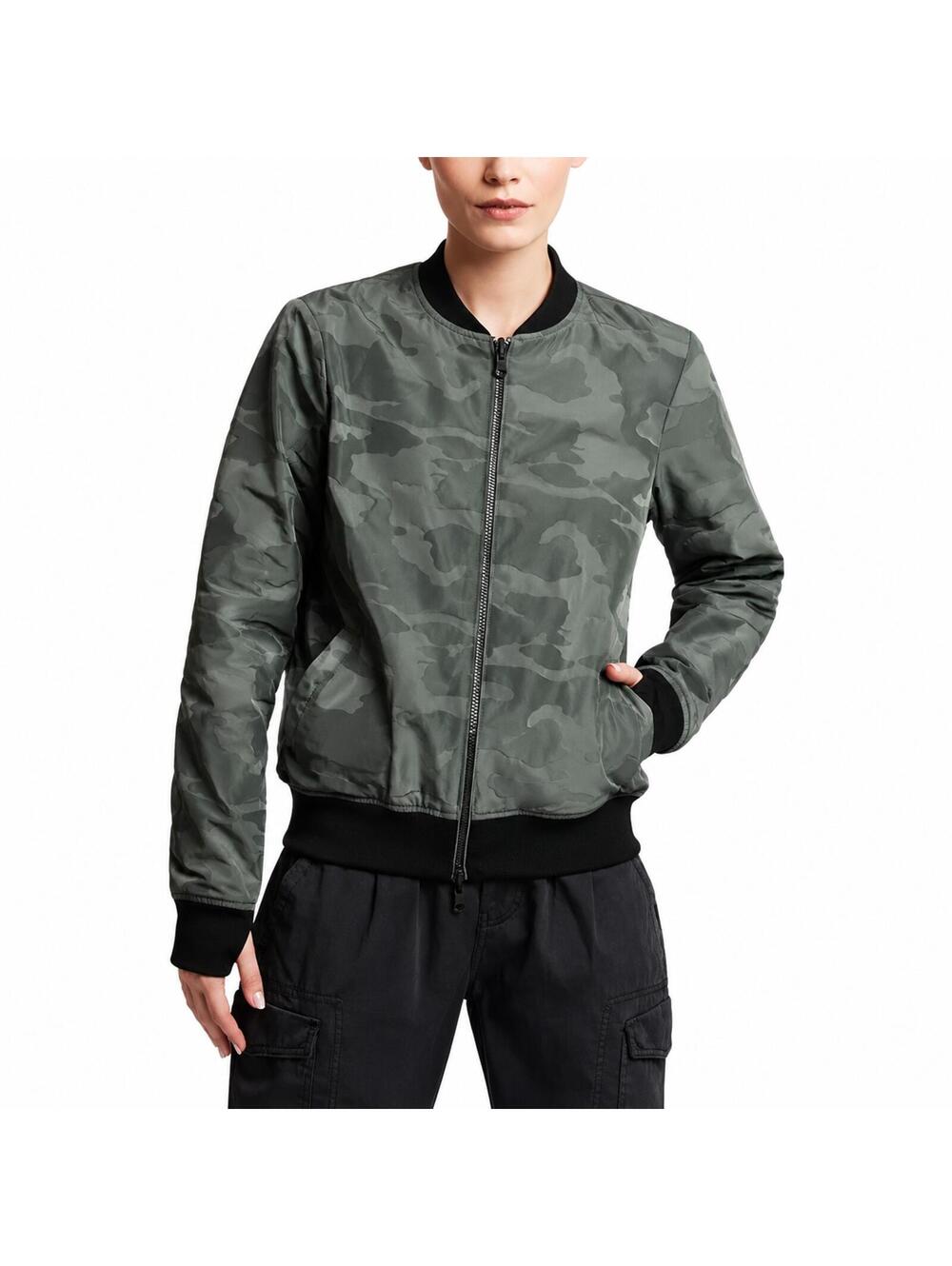 NWT Blanc Noir Reversible Camo Bomber Jacket Size Medium
